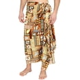 thumbnail image 3 of HAPPY BAY Men's Pareo Standard Surfing Sarong Full Beach Wrap One Size Mustard-F324 Summer Vacation Party, 3 of 3
