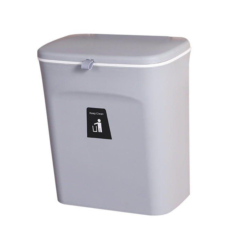 Fly Sunton Hanging Trash Can for Kitchen Door with Lid Wall