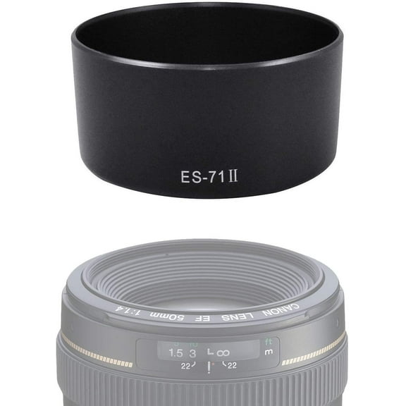 PZ ES-71 II 58mm Bayonet Dedicated Lens Hood for Canon EF 50mm f/1.4 US Lens (Replaces Canon ES-71 II OEM Lens Hood)