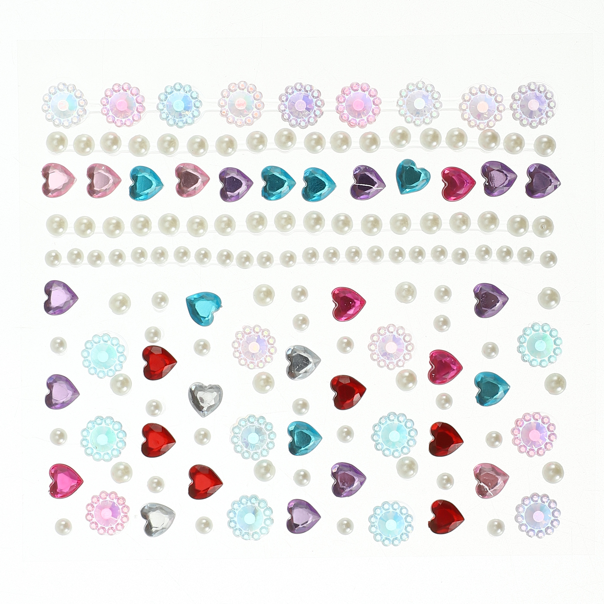 Unique Bargains Charming Face Rhinestone Stickers Assorted Color
