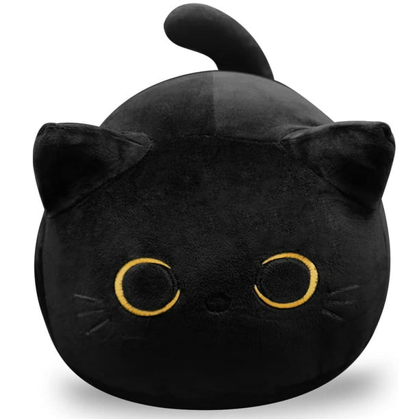 Chnbf Almohada De Peluche De Gato Negro Suave - Animal De Peluche Para Regalos De Niños Y Niñas