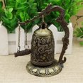 thumbnail image 3 of Campana de dragón Vintage, campana de bloqueo de dragón de bronce tallado pequeño, adorno de Feng Shui chino, artesanías coleccionables oso de fresa  Electrónica, 3 of 4