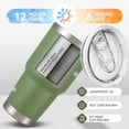 thumbnail image 3 of 30oz Tumbler Stainless Steel Vacuum Insulated Water Coffee Tumbler Cup Double Wall Powder Coated Spill-Proof Travel Mug Thermal Cup for Home Outdoor Green, 3 of 6