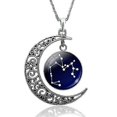 thumbnail image 1 of Sagitarius Astrological Sign Hollow Moon Necklace for Women, 1 of 1