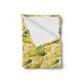 thumbnail image 2 of Corn Soft Flannel Fleece Blanket, Vegetable Organic Food Realistic Illustration Yellow Corn Stalks Agriculture, Cozy Plush for Indoor and Outdoor Use, 70" x 90", Yellow Green White, by Ambesonne, 2 of 5