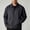 Black, variant on Men's Lapel Collar Lightweight Utility Jacket, Loose Fit Snap Button Casual Work Coat Windbreaker with Side Pockets, Spring Fall Daily Business Outerwear for Men Beige