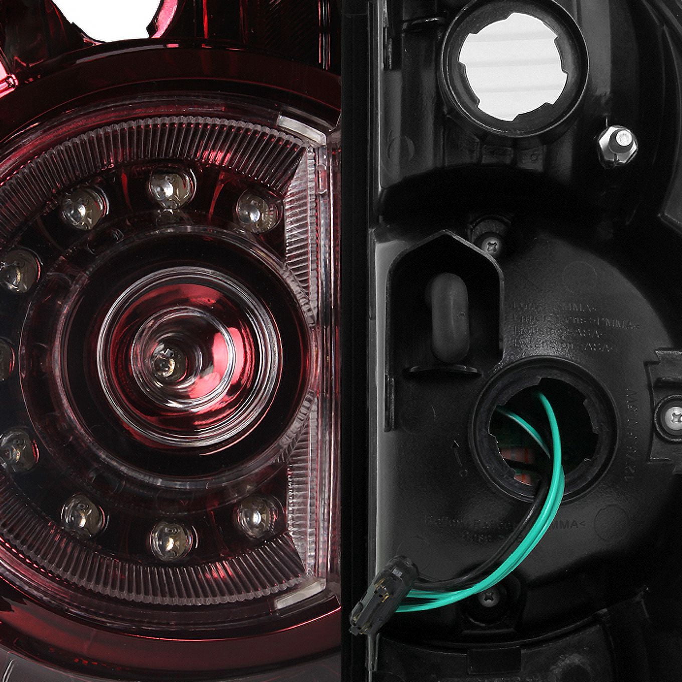 AKKON - For 2005-2015 Tacoma Dark Red Rear Tail Lights Brake Lamps Left + Right Replacement