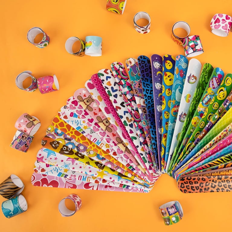 Joyfy Slap Bracelets Party Favors, 144 Pcs, 36 Designs photo 5