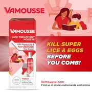 Vamousse Lice Treatment Mousse for Kids & Adults, Kills Super Lice & Eggs in 1 Treatment, 6 oz