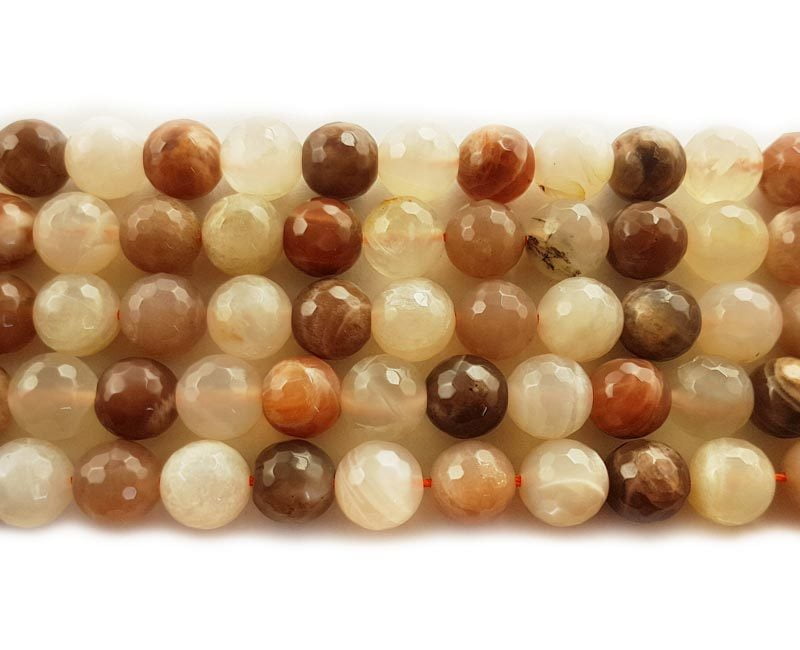 Natural 8mm 15.5 Inches Sunstone Matte Round Beads Genuine Gemstone