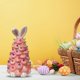 thumbnail image 2 of Decoraciones para árboles de conejitos de Pascua, iluminan el árbol de conejitos de Pascua con cuentas de lámpara de colores, artificiales, duraderas, fáciles de usar, 2 of 5