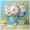 thumbnail image 1 of Diamante pintura 5D DIY completo taladro redondo mesa flores punto de cruz artesanía, 1 of 9