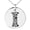 Silver, variant on Stainless Steel Letter I Initial Dotted Monogram Engraved Small Medallion Circle Charm Pendant Necklace
