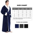 thumbnail image 6 of Mens Robe, PUTUO Robes for Men, Soft Plush Full Length Robe Winter Warm Fuzzy Luxury Spa Dressing Gown with Pockets Shawl Collar Housecoat, 6 of 8