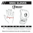 thumbnail image 6 of Beastpowergear MMA Gloves, UFC Gloves, Kickboxing Gloves with Open Palms, Boxing Gloves, Punching Bag Gloves, Sparring, Muay Thai, Thump Padding for Men & Women, 6 of 6
