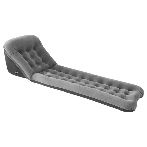 Colchón de aire inflable Zulema Cama de flocado Senderismo Mochilero Válvula de aire gris