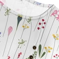 thumbnail image 3 of CLOOCL Women Blouse Tops Wild Flower 3D Printed Shirts Oversized White T-shirt, 3 of 6