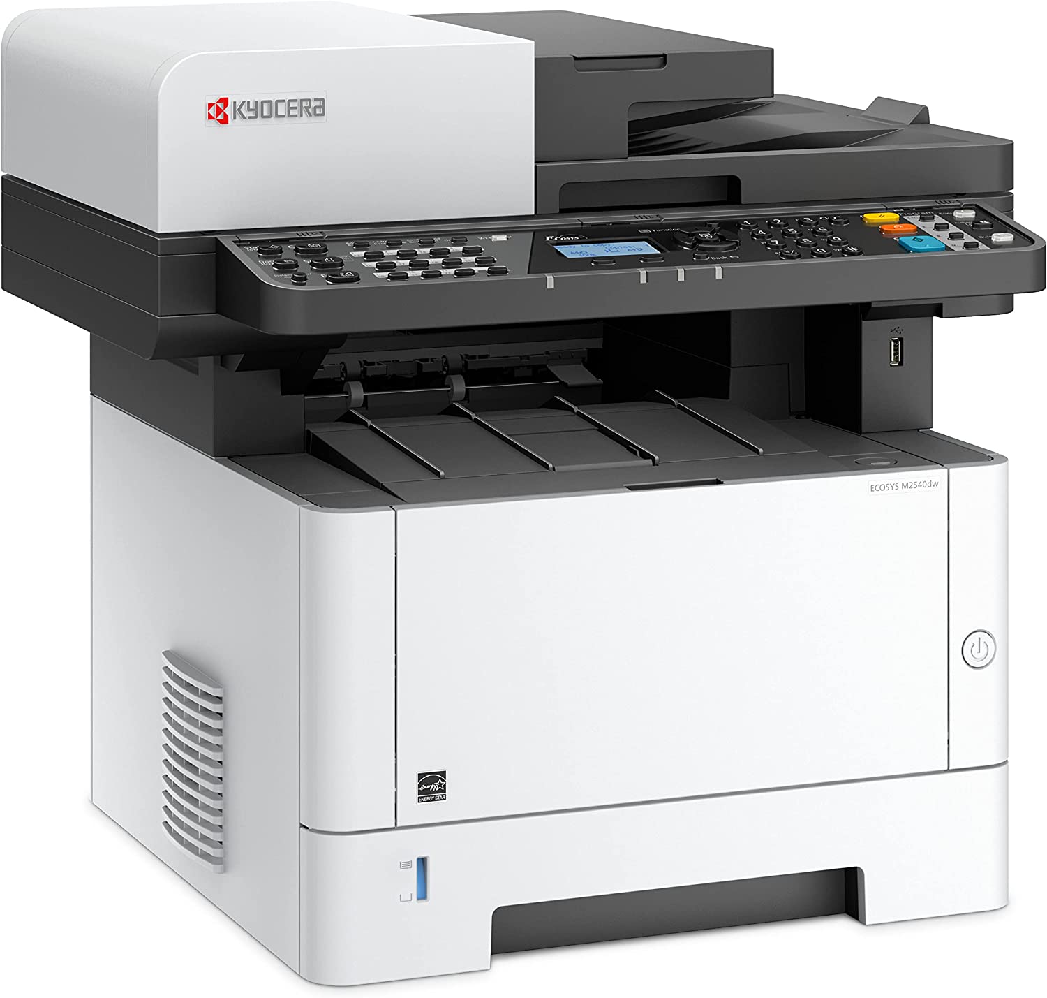 Kyocera ECOSYS M2540dw Monochrome Laser Multifunction Printer – 42 ppm, Copy/Print/Scan/Fax, Duplex, 2 Trays, Wireless