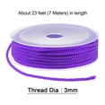 thumbnail image 2 of Unique Bargains Twisted Nylon Twine Thread Beading Cord 3mm 7M/23 Feet Extra Strong Braided Nylon String, Purple, 2 of 6