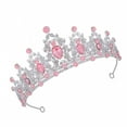 thumbnail image 3 of DESIGNICE Princess Crown for Women - Rhinestone Tiara Queen Crown Tiaras Bridal Headpiece for Weddings Quinceaneras Party Pink, 3 of 7