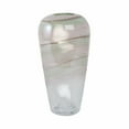 thumbnail image 6 of Crackled Glass Vase for Living Room Decor - Contemporary Home Decor Accents with Frosted Finish - Decorative Flower Vase for Room, Bedroom, House, Office, and Table Styling - 12", Clear & Frost, 6 of 12