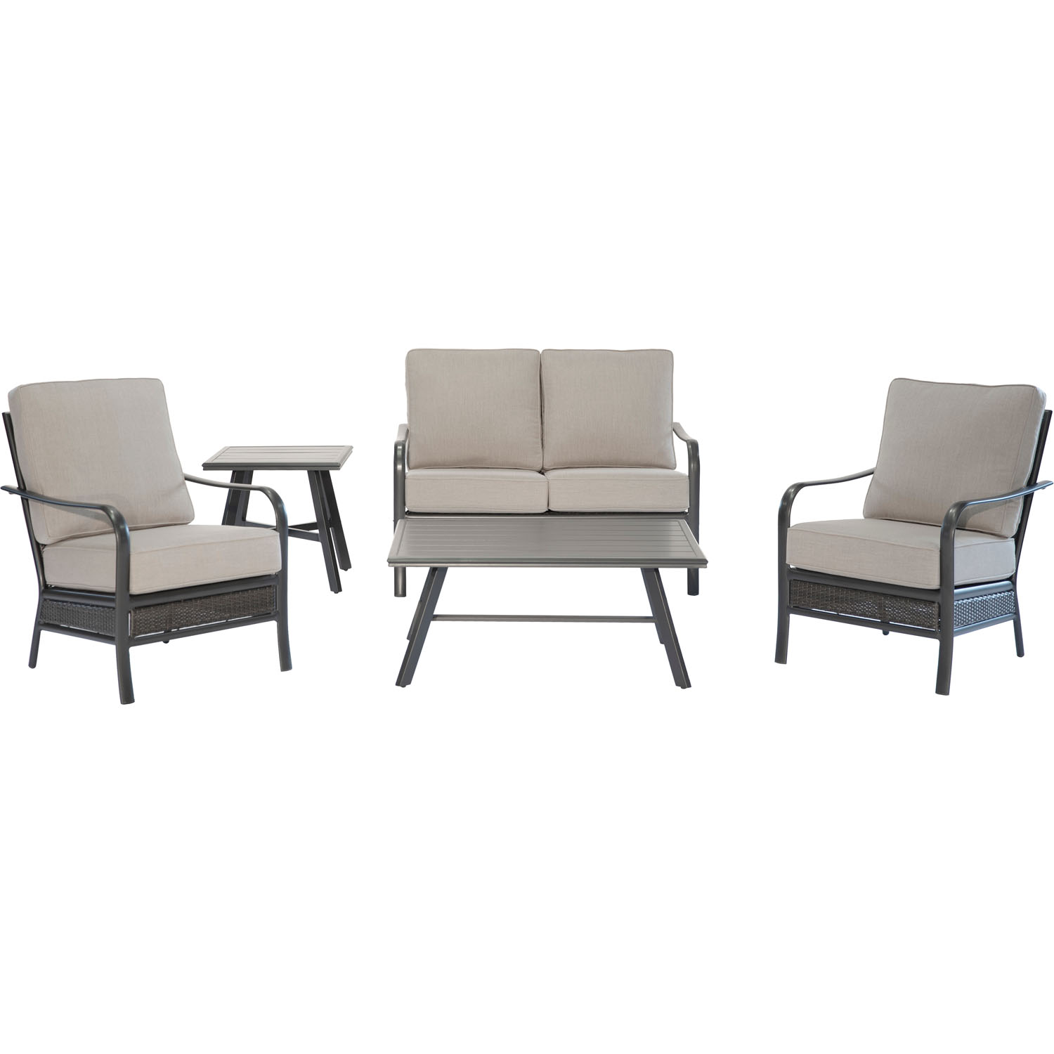 Hanover Oakmont 5Piece CommercialGrade Patio Set with 2 Aluminum