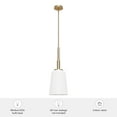 thumbnail image 7 of Hunter - Nolita 1-light Alturas Gold, Small Pendant Light, Dimmable, Modern Style, Cone Shaped, for Bedrooms, Kitchens, Dining, Living Rooms - 19886, 7 of 7