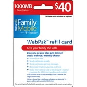 Family $40 Mobile WebPak Refill Card