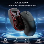 Ajazz AJ099 Black Ergonomic Wireless Mouse Lightweight 2.4G USB Optical 12000DPI PAW3311 OEM Custom Design Gaming Mouse