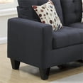 thumbnail image 4 of Bobkona Windsor Linen-Like Polyfabric 2-Piece Sofa and Loveseat Set, 4 of 6