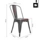 thumbnail image 3 of Set De 2 Silla Tolix Metalicas Restaurante Comedor Exterior plateado Big Room KT9908, 3 of 7