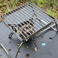 thumbnail image 6 of SIEYIO Folding Campfire Grill Stove Stand Stainless Steel Camp Fire Cooking Racks Grill Stove Stand for Outdoor Campings Hiking, 6 of 10