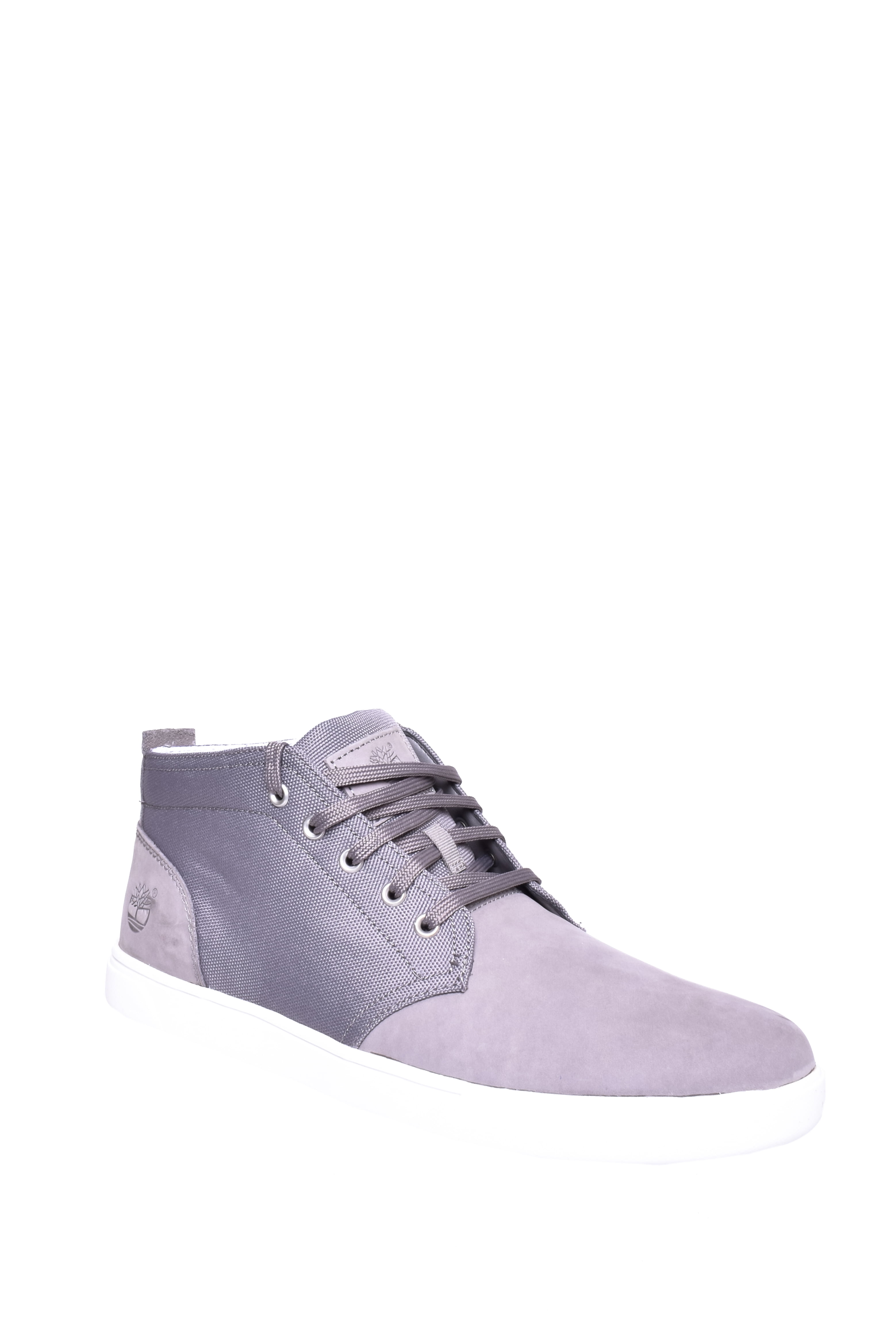 timberland groveton plain toe leather and fabric chukka