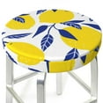 thumbnail image 3 of Bingfone14 Inch Padded Round Bar Stool Cover Cushion With Elastic Fabric Round Chair Seat - Tropical Lemon, 3 of 7