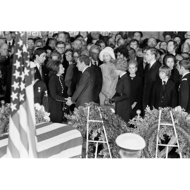 Johnson Funeral 1973 NuS President Richard Nixon Offering Condolences ...