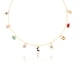 thumbnail image 3 of Collar dorado mujer CYRA con dijes circonia colores, 3 of 3