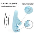 thumbnail image 4 of VICT POPU Womens Sandals Adjustable Double Buckle Strap Waterproof EVA Flat Slides，Sky Blue ,Sizes 10, 4 of 6