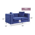 thumbnail image 2 of Glory Furniture Paige Velvet Loveseat in Blue, 2 of 6