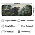 thumbnail image 2 of CURLYOOT Black Bear Forest Wild Animals Runner Rug 2'x6' Washable Kitchen Runner Rug Indoor Non Slip Laundry Rugs Floor Carpet for Hallway Kitchen Entryway Bedroom Living Room, 2 of 9