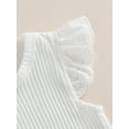 thumbnail image 6 of Bagilaanoe Newborn Baby Girl Rompers Summer Lace Fly Sleeve Bodysuit 3M 6M 12M 18M Infant Short One Piece Jumpsuit, 6 of 7