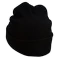 thumbnail image 3 of Cancer Color Ribbon Embroidered Long Beanie - Periwinkle OSFM, 3 of 5
