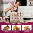thumbnail image 6 of ARC 3-Tiers Cupcake Carrier Pink - Cupcake Portable Storage Box Dessert Holder With Lid and Handle,Great For Party.Cake Transport Container Store Up To 36 Cupcakes or 3 Large Cakes., 6 of 6