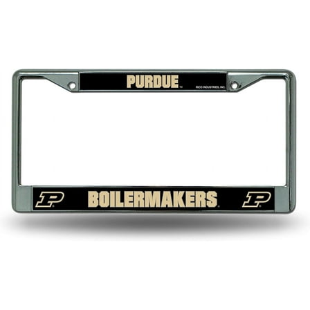 Purdue - Standard Size - Chrome Metal License Plate Frame