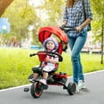 thumbnail image 2 of Aosom 6-in-1 Toddler Tricycle, Kids Trike with Rotatable Seat, Red, 2 of 9