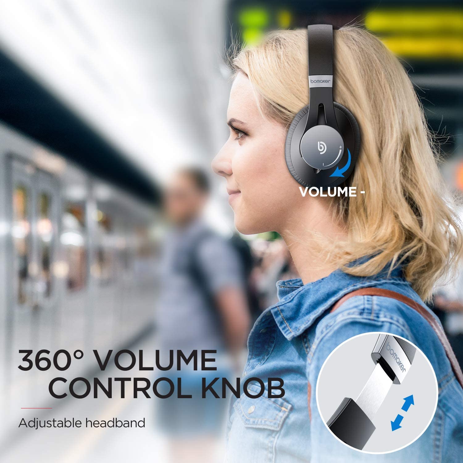 Wireless Active Noise Cancelling Headphones, Bomaker Wired \u0026 Wireless  Bluetooth 5.0 Over Ear Headphone, Built-in | Walmart Canada