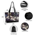 thumbnail image 2 of FORMRS Canvas Laptop Tote Bag for Women with 15.6" Computer Compartments Shoulder Handbag, Beige Astronaut, 2 of 7
