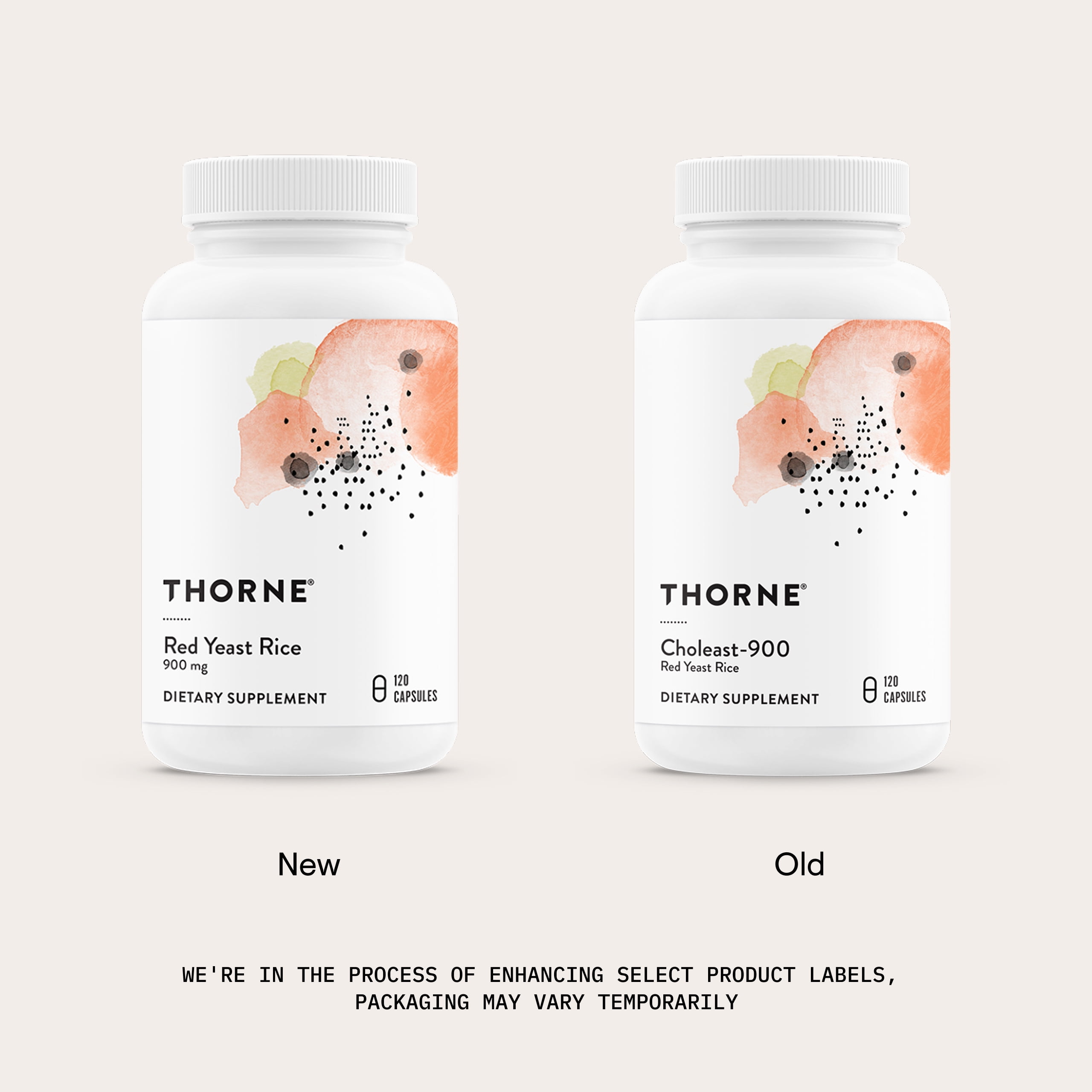THORNE - Red Yeast Rice (formerly Choleast-900) - Supports Healthy Cholesterol Levels Already in a Normal Range, Heart Health & Blood Pressure* - Gluten-Free, Dairy-Free - 120 Capsules