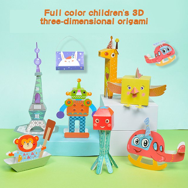 Gwong Juguete 1 set Origami Craft Toy Interactive DIY Kids de juguete de origami para jardín de infantes Gwong 30011477