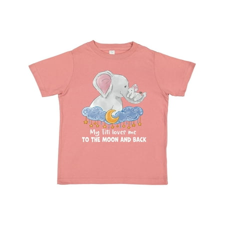 

Inktastic My Titi Loves Me to the Moon and Back Elephant Family Gift Toddler Boy or Toddler Girl T-Shirt