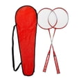 thumbnail image 4 of Colaxi Badminton Rackets Badminton Equipment 1 Pair Badminton Racquets Set Shuttlecock Racket for Couples Family Exercise Lawn Beach Red, 4 of 8